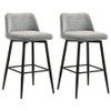 Mellor Fabric Upholstered Swivel Bar Chair Grey (Set of 2) / CS-182635LGR
