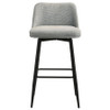 Mellor Fabric Upholstered Swivel Bar Chair Grey (Set of 2) / CS-182635LGR
