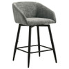 Rainer Fabric Upholstered Swivel Counter Height Chair Charcoal (Set of 2) / CS-190139CHR