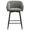 Rainer Fabric Upholstered Swivel Counter Height Chair Charcoal (Set of 2) / CS-190139CHR