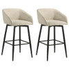Rainer Fabric Upholstered Swivel Bar Chair Cream (Set of 2) / CS-182865CRM