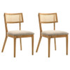 Fabra Cane Back Side Chair Honey Wheat (Set of 2) / CS-190182