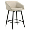 Rainer Fabric Upholstered Swivel Counter Height Chair Cream (Set of 2) / CS-190139CRM
