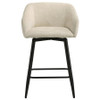 Rainer Fabric Upholstered Swivel Counter Height Chair Cream (Set of 2) / CS-190139CRM