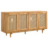 Fabra 4-door Dining Sideboard Storage Console Honey / CS-190185