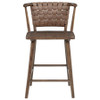 Tallis Woven Leatherette Back Counter Chair Brown (Set of 2) / CS-190249