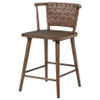 Tallis Woven Leatherette Back Counter Chair Brown (Set of 2) / CS-190249