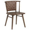 Tallis Woven Leatherette Back Dining Side Chair Brown (Set of 2) / CS-190242