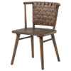 Tallis Woven Leatherette Back Dining Side Chair Brown (Set of 2) / CS-190242