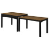 Sykes 47-inch 2-piece Nesting Dining Table Brown and Black / CS-190271BLK