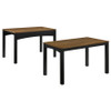 Sykes 47-inch 2-piece Nesting Dining Table Brown and Black / CS-190271BLK