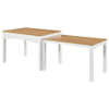Sykes 47-inch 2-piece Nesting Dining Table Natural and White / CS-190271WHT