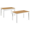 Sykes 47-inch 2-piece Nesting Dining Table Natural and White / CS-190271WHT