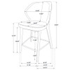 Randolph Upholstered Counter Height Chair Butterscotch and Brown (Set of 2) / CS-192529