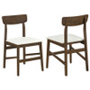 Merrin Dining Side Chair Off White and Walnut (Set of 2) / CS-192722