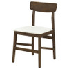 Merrin Dining Side Chair Off White and Walnut (Set of 2) / CS-192722
