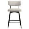 Levine Fabric Upholstered Swivel Counter Chair Cream (Set of 2) / CS-193189CRM