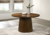 Galindo 52-inch Round Walnut Veneer Dining Table Walnut / CS-193750