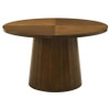 Galindo 52-inch Round Walnut Veneer Dining Table Walnut / CS-193750