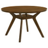 Mueller 48-inch Round Mindi Veneer Dining Table Brown / CS-193580
