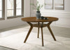 Mueller 48-inch Round Mindi Veneer Dining Table Brown / CS-193580
