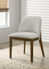 Mueller Upholstered Dining Side Chair Brown and Beige (Set of 2) / CS-193582