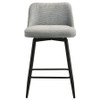 Mellor Fabric Upholstered Swivel Counter Chair Grey (Set of 2) / CS-193999LGR