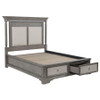 Cresswell California King Storage Platform Bed Weathered Taupe / CS-225140KW