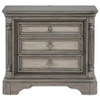 Cresswell 3-drawer Nightstand Bedside Table Weathered Taupe / CS-225142
