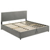 Reeves Upholstered Eastern King Lift-Top Storage Platform Bed Grey / CS-315918GRYKE