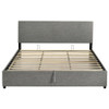 Reeves Upholstered Eastern King Lift-Top Storage Platform Bed Grey / CS-315918GRYKE