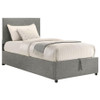 Reeves Upholstered Twin Lift-Top Storage Platform Bed Grey / CS-315918GRYT