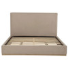 Knox Eastern King Fabric Upholstered Platform Bed Khaki / CS-315959KE