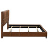 Farrell Eastern King Leatherette Upholstered Panel Bed Brown / CS-315923KE