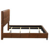 Farrell California King Leatherette Panel Bed Brown / CS-315923KW