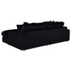 Blaine Upholstered Reversible Chaise Sectional Sofa Black / CS-509889