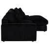 Blaine Upholstered Reversible Chaise Sectional Sofa Black / CS-509889