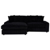 Blaine Upholstered Reversible Chaise Sectional Sofa Black / CS-509889