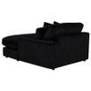 Blaine Upholstered Reversible Chaise Sectional Sofa Black / CS-509889