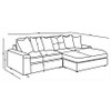 Blaine Upholstered Reversible Chaise Sectional Sofa Black / CS-509889