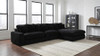 Blaine Upholstered Reversible Chaise Sectional Sofa Black / CS-509889-SET