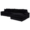 Blaine Upholstered Reversible Chaise Sectional Sofa Black / CS-509889-SET