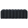 Summer Chenille Upholstered Channel Accent Bench Black / CS-910413