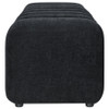 Summer Chenille Upholstered Channel Accent Bench Black / CS-910413
