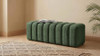 Summer Chenille Upholstered Channel Accent Bench Green / CS-910412