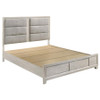 Farre Eastern King Upholstered Storage Platform Bed Washed Grey / CS-225110KE