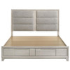 Farre Eastern King Upholstered Storage Platform Bed Washed Grey / CS-225110KE