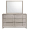 Farre 6-drawer Dresser with Mirror Washed Grey / CS-225113M