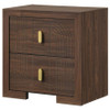 Etienne 2-drawer Nightstand Bedside Table Walnut / CS-225122
