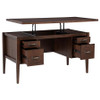 Graham 54-inch 4-drawer Double Pedestal Lift Top Computer Desk Chocolate / CS-800867